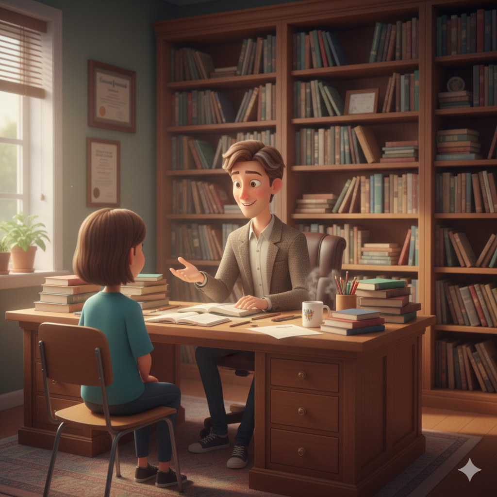 Családi körben, mesélés közben